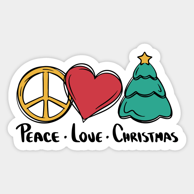 Peace, Love & Christmas Sticker by SLAG_Creative